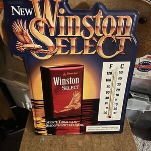 Winston Select cigarette metal thermostat sign